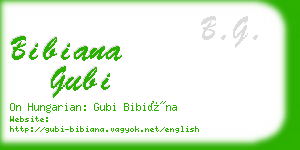 bibiana gubi business card